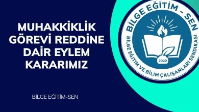 Muhakkiklik Görevi Reddine Dair Eylem Kararımız